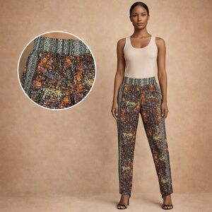 Lucky & Coco Abstract Print Pants Size S Boho Festival Pull On